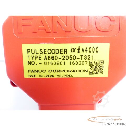 Fanuc Motor Fanuc A06B-2218-B000 # 0100 Motor + A860-2050-T321 SN C164F0C45  - ! -