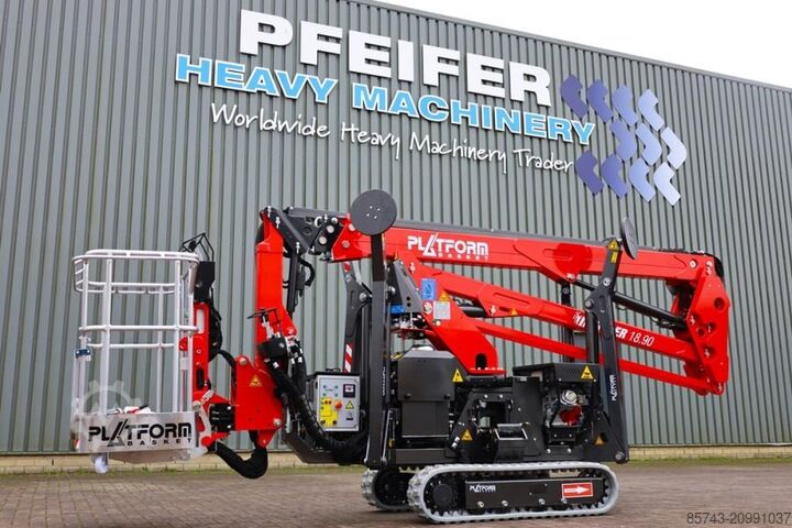 Przegubowa teleskopowa platforma robocza Platform Basket Spider 18.90 PRO CE Declaration, Valid inspection,