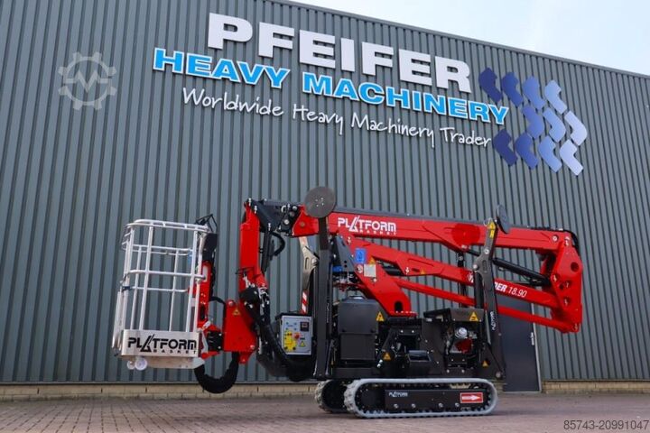 Przegubowa teleskopowa platforma robocza Platform Basket Spider 18.90 PRO CE Declaration, Valid inspection,