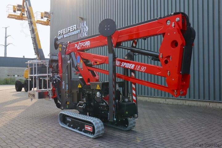 Przegubowa teleskopowa platforma robocza Platform Basket Spider 18.90 PRO CE Declaration, Valid inspection,