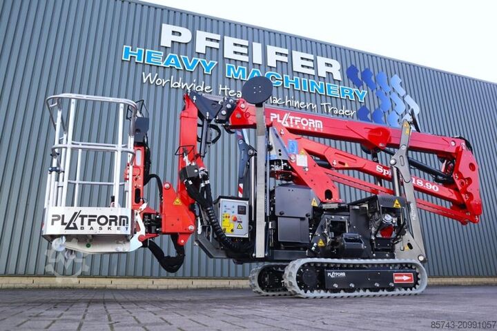 Przegubowa teleskopowa platforma robocza Platform Basket Spider 18.90 PRO CE Declaration, Valid inspection,