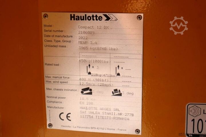 Scherenhebebühne Haulotte Compact 12DX Valid Inspection, *Guarantee! Diesel,