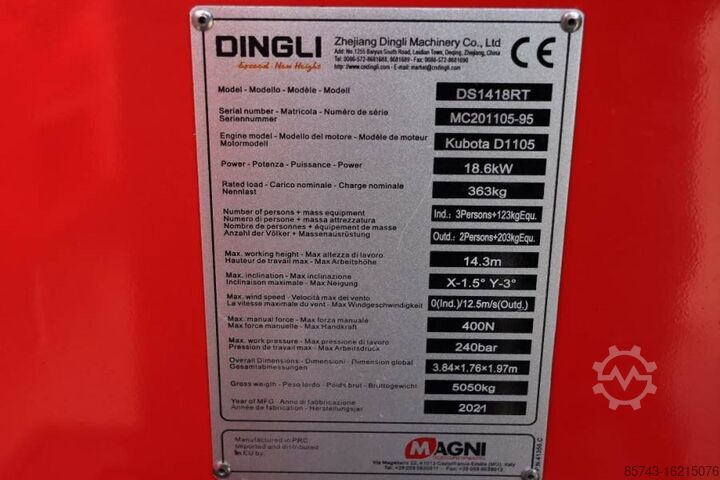 Scherenhebebühne Magni DS1418RT New And Available Directly From Stock, Di