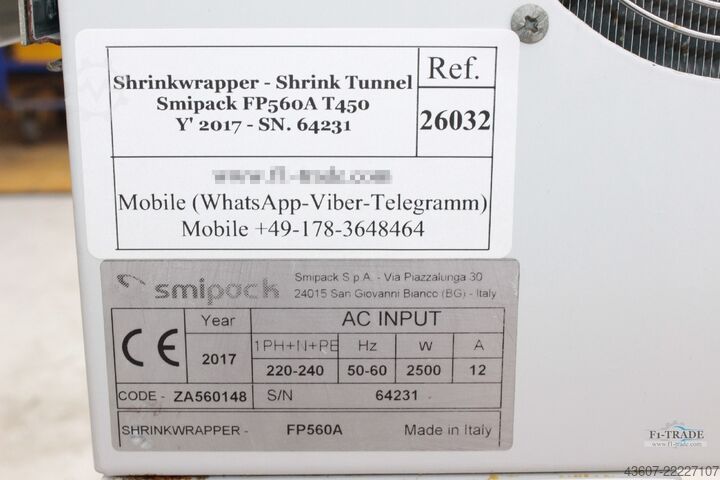 Hoeklasmachine Krimptunnel - Krimpmachine Krimptunnel SMIPACK FP 560a - T450