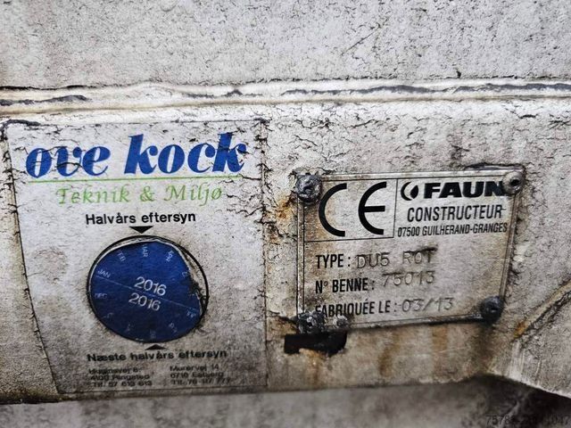 Vuilniswagen MERCEDES-BENZ 2629, 2 Kammern, Faun aus 2013, 22 cbm