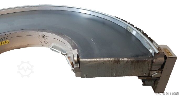 Rechts gebogen bandtransporteur Transnorm 150°-780-600-IR600