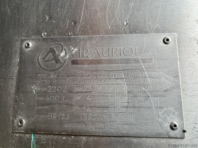 Kookketel met emulgator Auriol cooking kettle