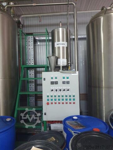 Biodieselanläggning med kapacitet 10 000 liter/dag BIODIESEL FUELS EQUIPMENT 10,000 litres / 8 hour day