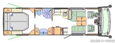 Entegre karavan Concorde Charisma 900 M *1. Hand*Hubstützen*Zeder*CL