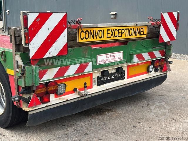 Low loader semitrailer BROSHUIS 2ABD-38A Tiefbett-Auflieger 2.Achser