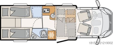 Semi-integrated camper Dethleffs Just 90 T 7052 EB Citroen 2,0 TD  165 PS