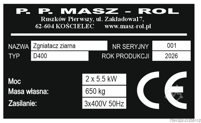 Utilaj agricol Masz-Rol D400