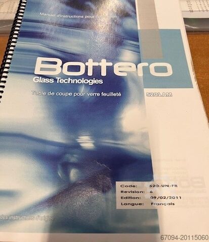 Glas-snijtafel Bottero 520LAMe 37 - 100BLC-J