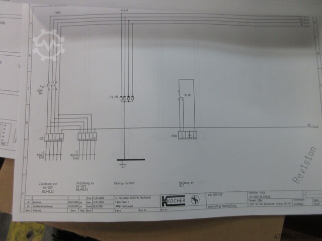 Armoire de commande, tableau de distribution, coffret de répartition électrique Siemens Hauptverteiler Unterverteiler Sikus 630 Energieverteiler 400V 100A