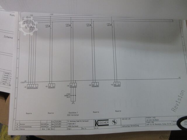 Armoire de commande, tableau de distribution, coffret de répartition électrique Siemens Hauptverteiler Unterverteiler Sikus 630 Energieverteiler 400V 100A