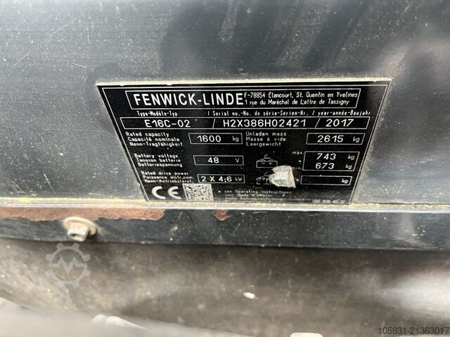 Električni viljuškar za 3 točka Linde E16C-02