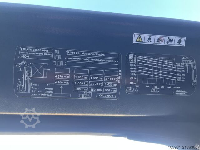 Električni viljuškar za 3 točka Linde E18-02