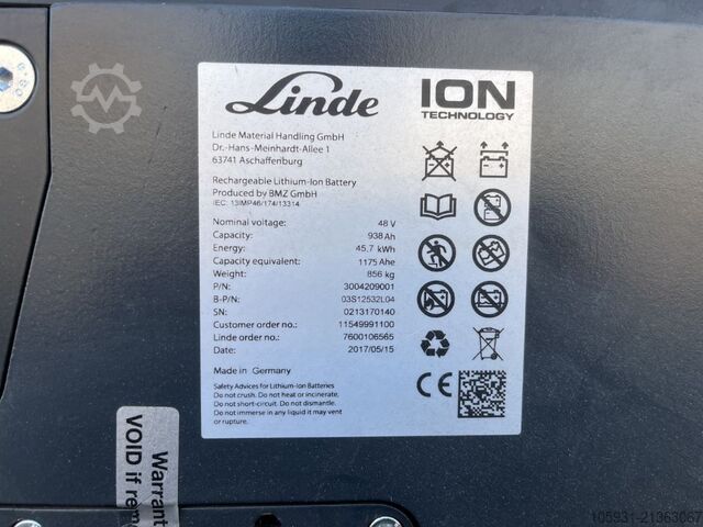 Električni viljuškar za 3 točka Linde E18-02