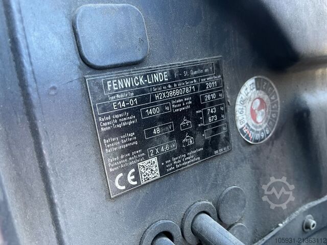 Elektrische vorkheftruck 3 wielen Linde E14-01