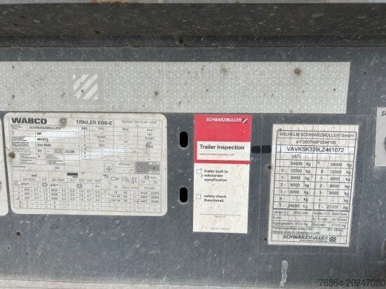 Damperli yarı römork SCHWARZMüLLER KIPPMULDE 25M³, SAF, ROLLPLANE, PODEST, HYVA