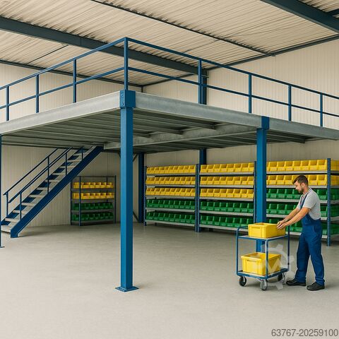 Platforma magazynowa | Platforma stalowa | Antresola ab 30 m² und größer, Traglast: 500 kg/m² | 5,0 x 6,0 m | Lichte Höhe: 3,0m