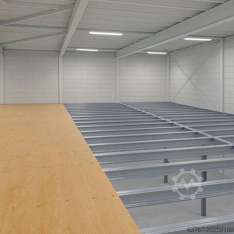 Opslagplatform | Stalen platform | Mezzanine ab 30 m² und größer, Traglast: 250 kg/m² | 5,0 x 6,0 m | Lichte Höhe: 3,0m