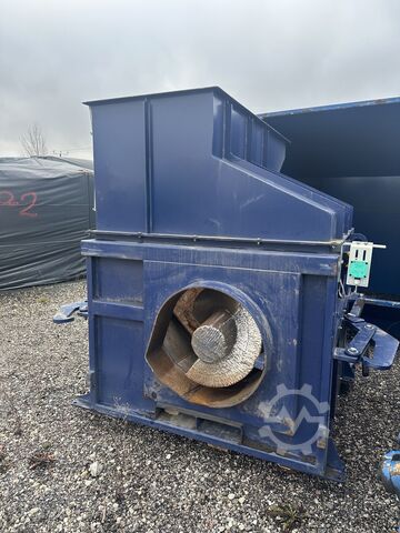 Prensa de rosca Husmann com contentor. Prensa de rosca para madeira, prensa de rosca para resíduos,  Husmann HSP-E-N-V