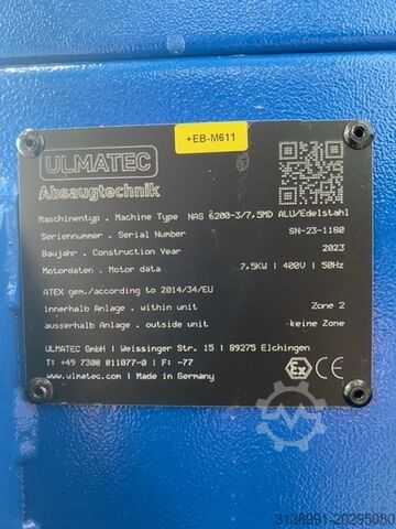 Aspirație pentru praf de șlefuire Ulmatec NAS 6200-3