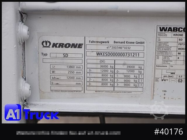 Semirimorchio con telone KRONE SD, Mega, neue Plane, Code XL, 1 Vorbesitzer