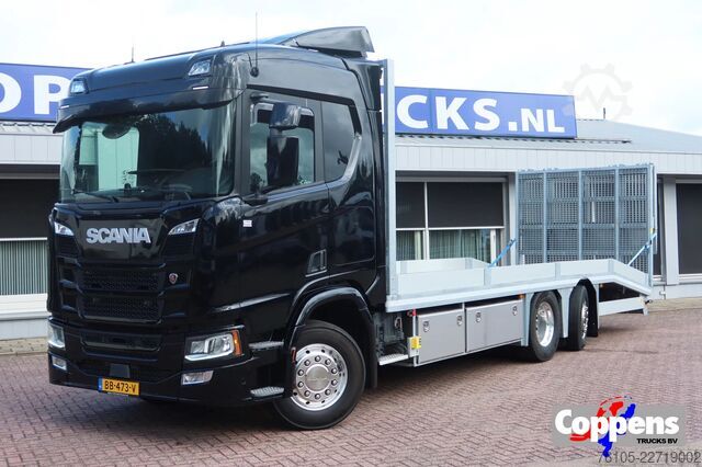 Autószállító furgon Scania R500 Oprijvrachtwagen 6x2 Black_Line Stuur_Lift_AS
