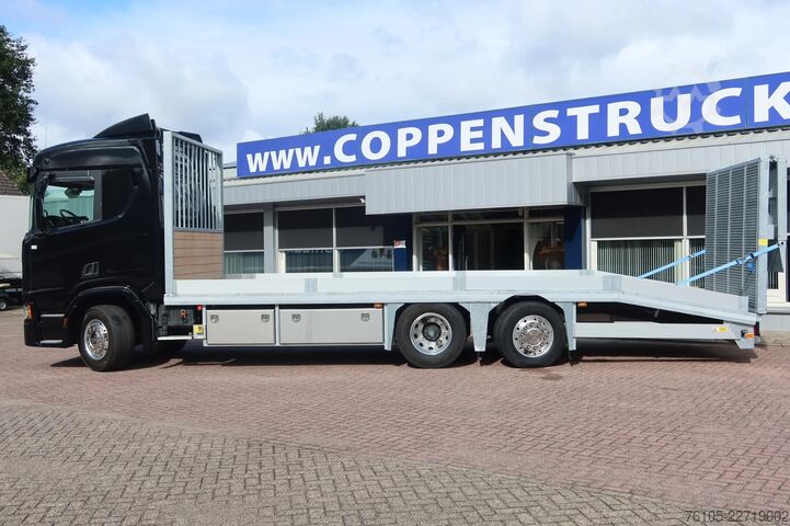 Autószállító furgon Scania R500 Oprijvrachtwagen 6x2 Black_Line Stuur_Lift_AS