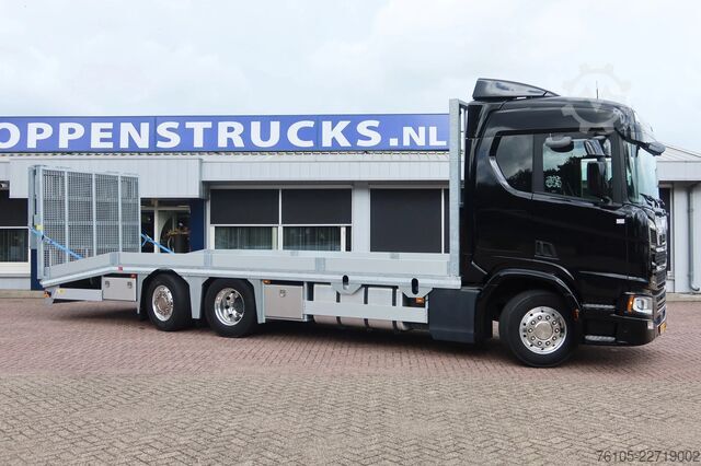 Autószállító furgon Scania R500 Oprijvrachtwagen 6x2 Black_Line Stuur_Lift_AS