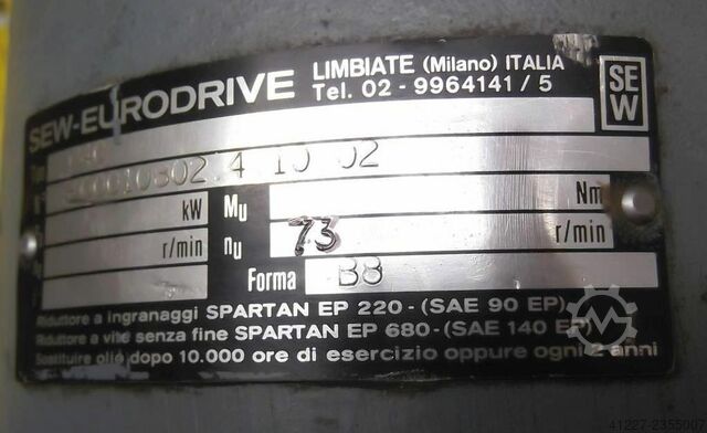 Gear motor 0.25 kW 73 rpm SEW-EURODRIVE DFT71C4BA