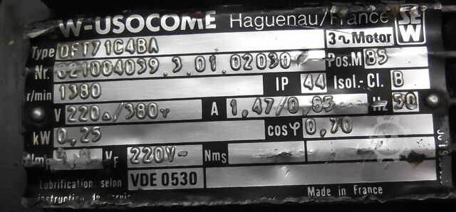 Gear motor 0.25 kW 73 rpm SEW-EURODRIVE DFT71C4BA