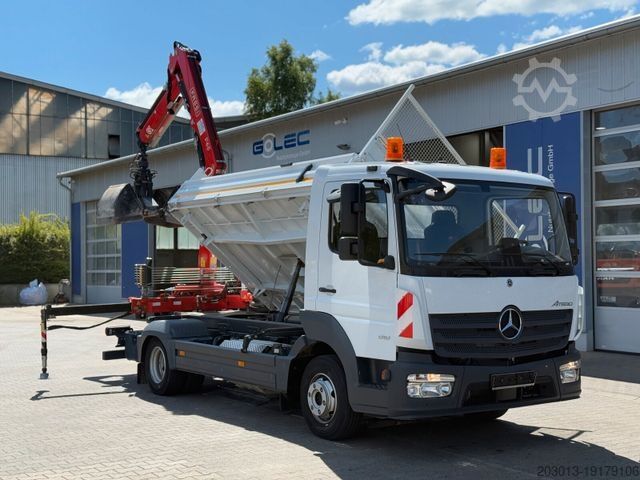 Kiepwagen bestelauto MERCEDES-BENZ ATEGO 818 4x2 Euro 6 Kipper Kran FASSI F65B.0.22