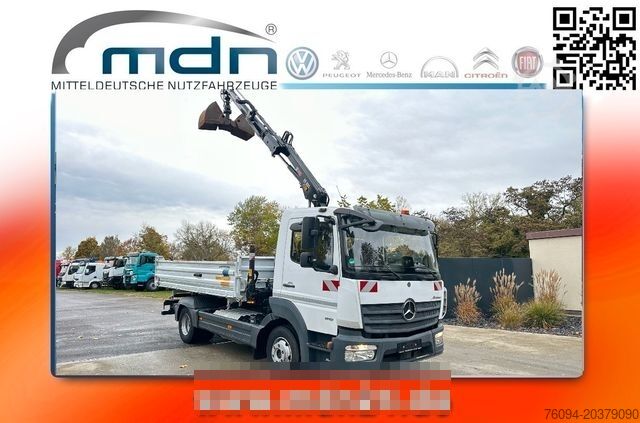 Camion-benne tricar MERCEDES-BENZ Atego 918 4x2 Kipper KRAN Greifer FUNK AHK