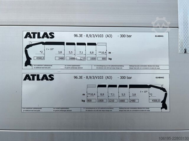 Autocarro con cassone fisso MAN TGS 26.470 Atlas Kran*Funk*7.700mm Pritsche*