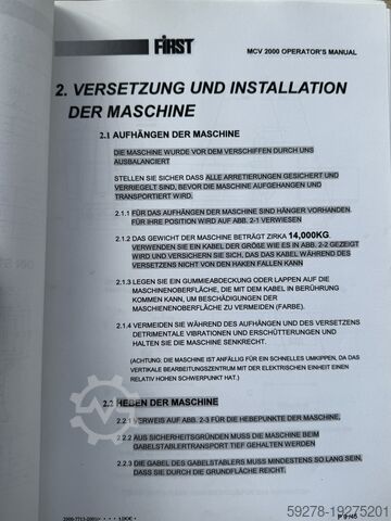 Eerste MCV-2000 First MCV-2000