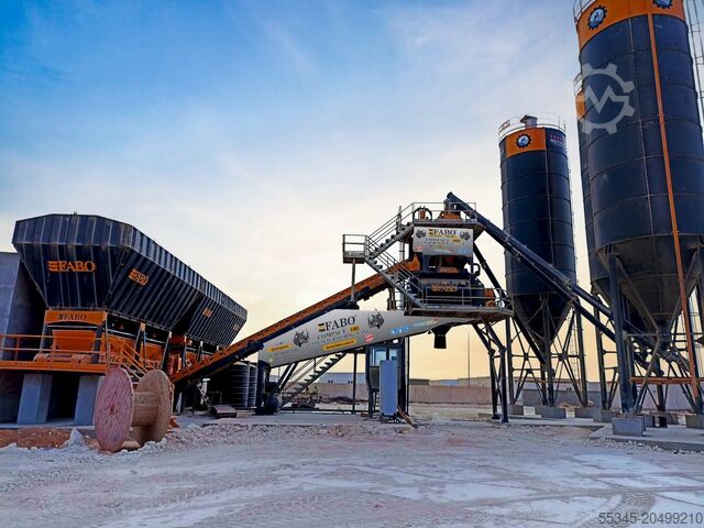 Stationäre Betonmischanlage FABO Stationary Concrete Batching Plant 180 m3/h Stationary Concrete Batching Pl