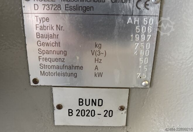 Strugarka wyrówniarka Kölle AH50 Kölle AH 50