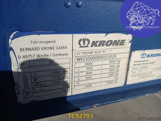 Plataforma remolque Krone 