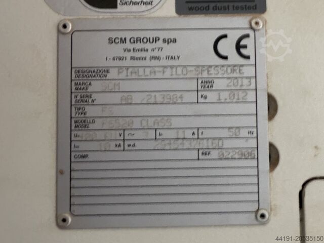 Surface and Thickness Planer SCM FS 520 class SCM FS 520 class