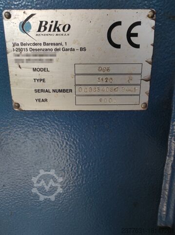 Rollenbiegemaschinen BIKO B3 3128