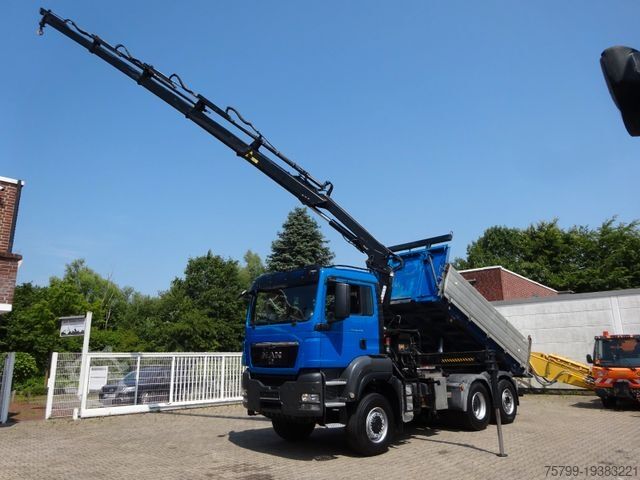 Driezijdige kipper MAN 28.400 TGS 3Skipper+HIAB 166 E-4 HIPRPO 6x4-4