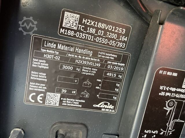 Chariot élévateur GPL Linde H30T-02