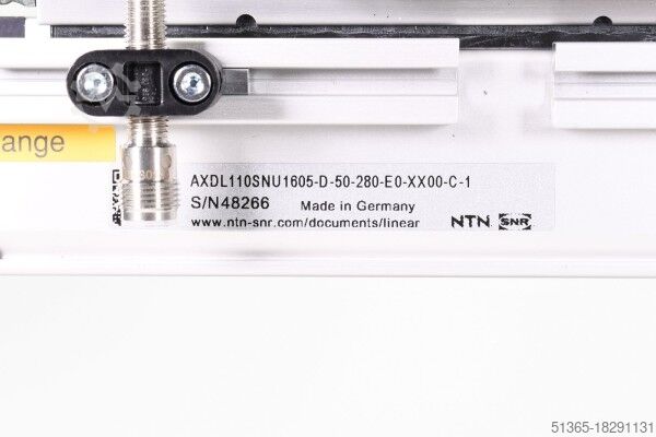 Lineární osa s pohonem kuličkovým šroubem NTN SNR AXDL110SNU1605-D-50-280-E0-XX00-C-1