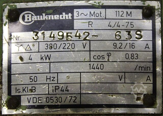 Instelbare tandwielmotor 4 kW 7,4-42,3 tpm Lenze 275-HD-283-112-4