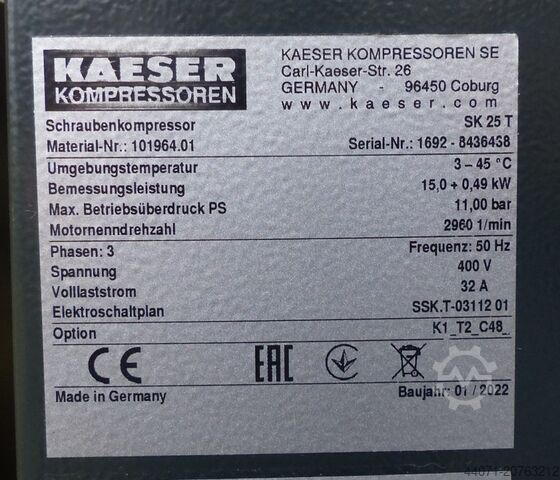 Schroefcompressor SK25T Kaeser SK25T
