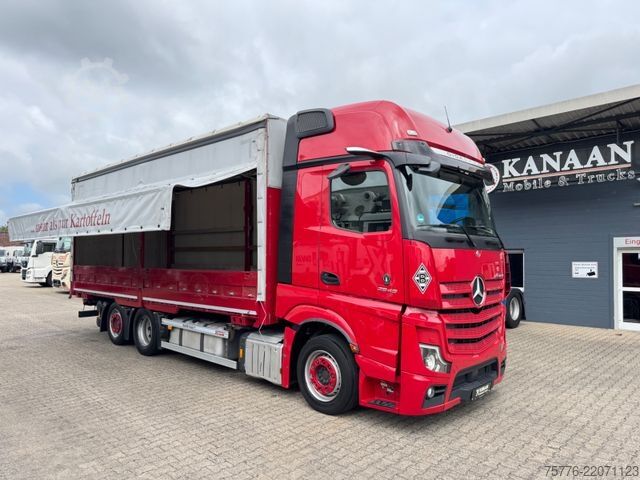 Kamion sa ravnom platformom i ceradom MERCEDES-BENZ 2548 Actros 5 L 6x2 Lowliner BDF