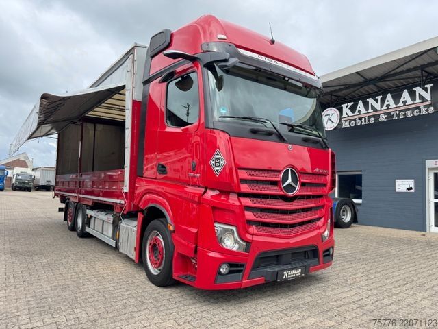 Kamion sa ravnom platformom i ceradom MERCEDES-BENZ 2548 Actros 5 L 6x2 Lowliner BDF